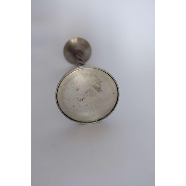 Bauhaus Pewter Candlestick from Harald Buchrucker, 1940s For Sale - Image 3 of 8