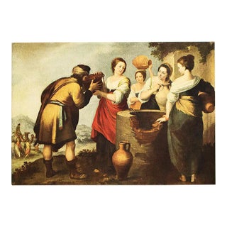 1900s After Bartolomé Esteban Murillo, "Rebecca and Eliezer" Antique Full-Color Print For Sale