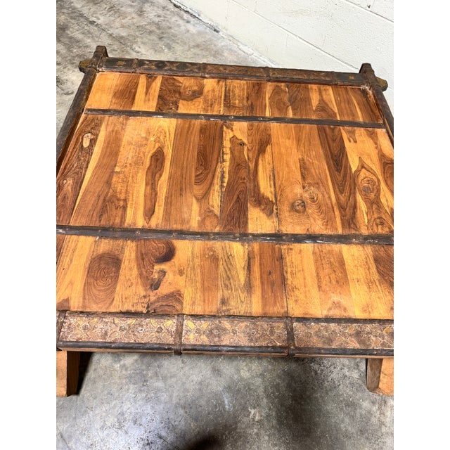 Wood Vintage Ox Cart Coffee Table For Sale - Image 7 of 9