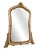 Napoleon III Louis XV Fireplace Mirror in Cream and Gold Lacquered Wood For Sale