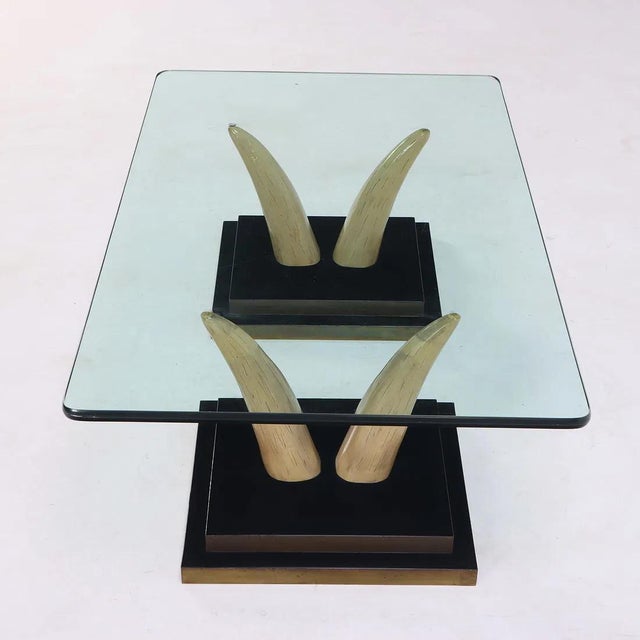 Maison Jansen Jansen Style Tusk Coffee Table For Sale - Image 4 of 4
