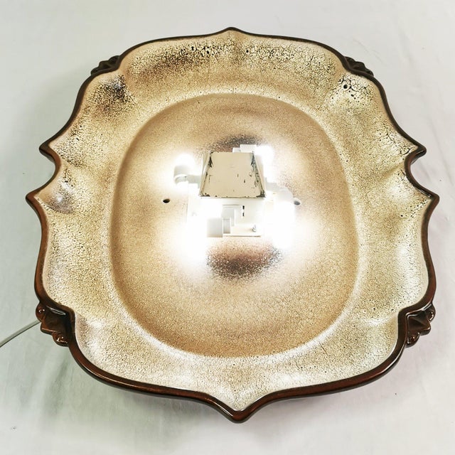Beige Mid-Century Ceramic Mirror from Pan Keramik, 1970s For Sale - Image 8 of 15