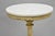 White Vintage Hollywood Regency Small Metal Pedestal Marble Top Drinks Side Table Pair For Sale - Image 8 of 18