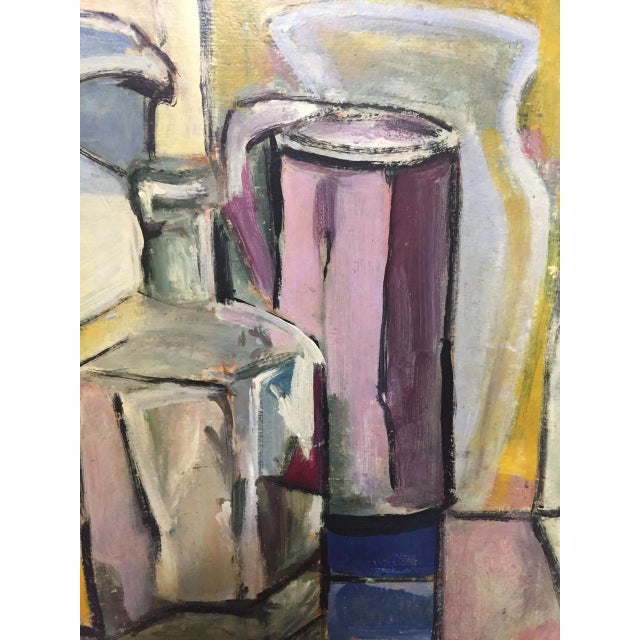 Sandor Mohi (1902 - 2001) was a very widely-listed Hungarian painter, known primarily for his Cubist works such as this...