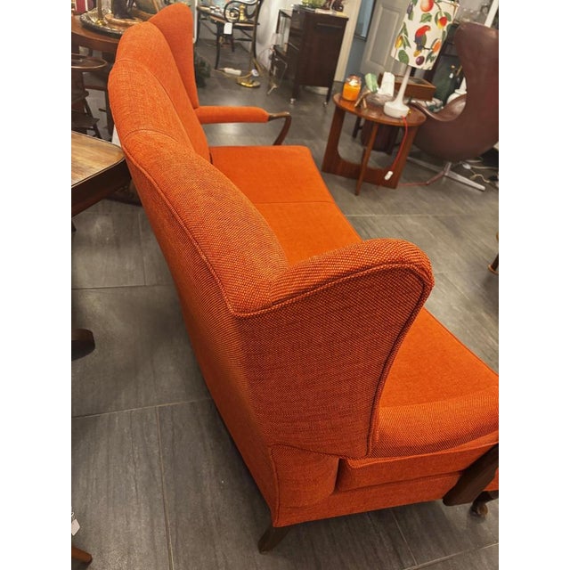 Late Biedermeier Upholstered Walnut Bench For Sale - Image 4 of 9