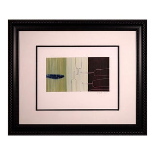 Jason Hicks Web Series Signed 2001 Contemporary Abstract Oil on Paper Framed For Sale