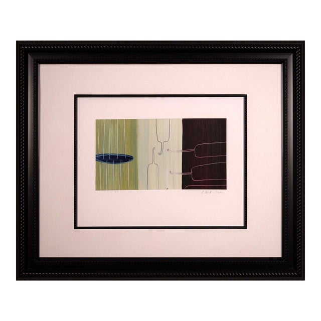 Jason Hicks Web Series Signed 2001 Contemporary Abstract Oil on Paper Framed For Sale