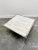Width: 81 centimeters Height: 40 centimeters Depth: 81 centimeters This square travertine coffee table has a striking...