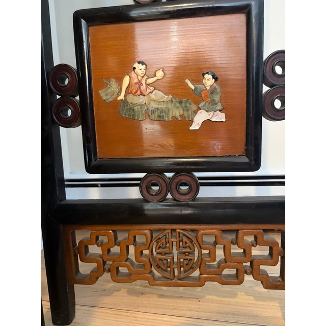 Chinese Rare and Unusual- Mid Century Chinese Room Divider Screen For Sale - Image 3 of 6