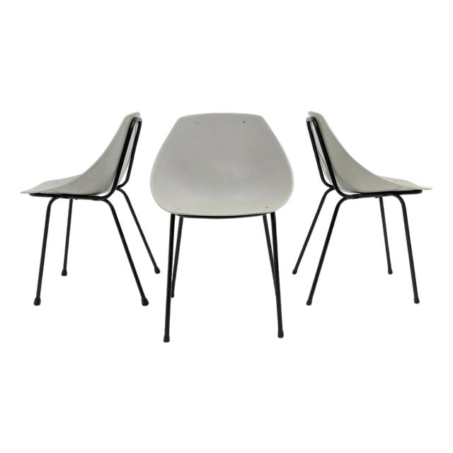 Set of Three Pierre Guariche for Meurop ‘Coquillage’ Dining Chairs, 1960 For Sale