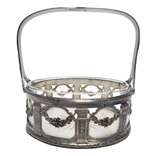 Antique Art Nouveau Basket, France, 1900s For Sale