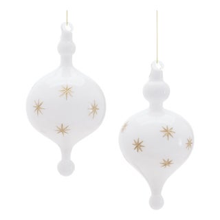 Glass Ornament Set of 6 For Sale