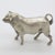 Vintage Italian Handmade Silver Bull Figurine, 1940s For Sale - Image 4 of 12