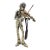 Vintage Italian Handmade Genuine Silver & Brass Violinist Sculpture Figurine by Etruria For Sale