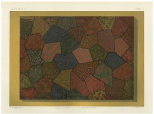 Audsley, Japanese Textile Patchwork Motif, Lithograph, 1880s