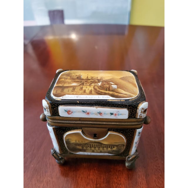 Brown Mid 19th Century Antique Moser Bohemian Glass Overlay Jewel Box Casket For Sale - Image 8 of 8