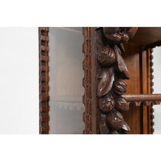 Baroque Style Display Case in Oak, Belgium, 1950s For Sale - Image 12 of 18