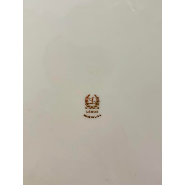 Metal Vintage Lenox 24k Gold Embossed Porcelain Platter For Sale - Image 7 of 8