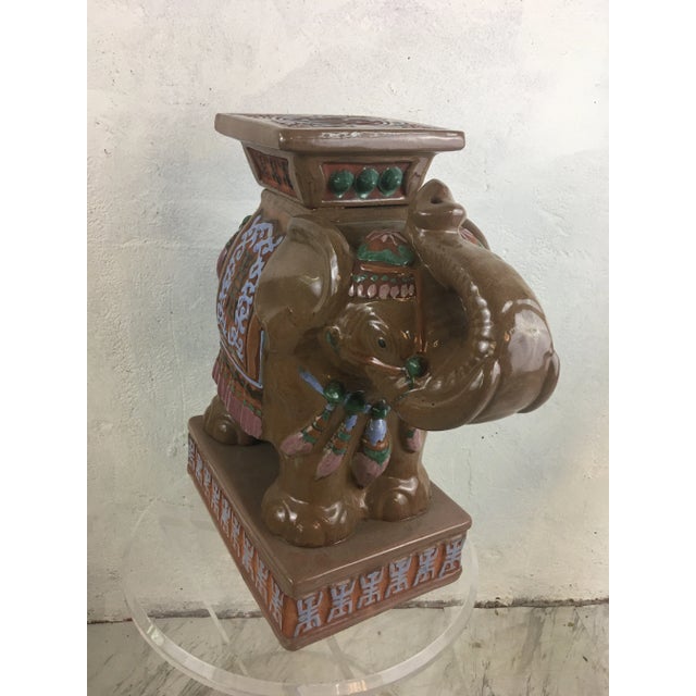 Chippendale Vintage Elephant Garden Seat For Sale - Image 3 of 8