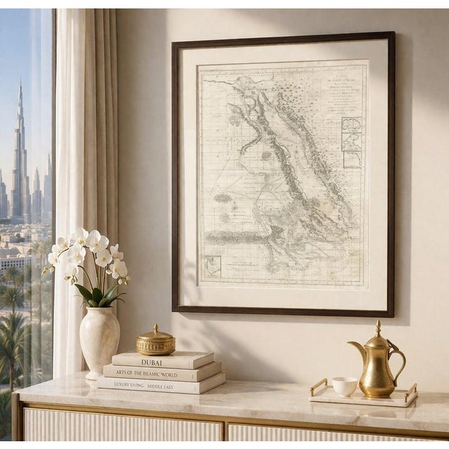 A highly important and finely engraved map titled “Carte du Golfe d’Arabie,” created by the Scottish explorer James Bruce...