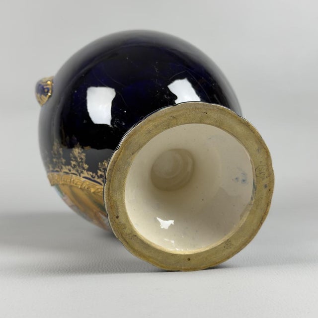 Antique Majolica Vase from Josef Strnact, 1890s For Sale - Image 7 of 16