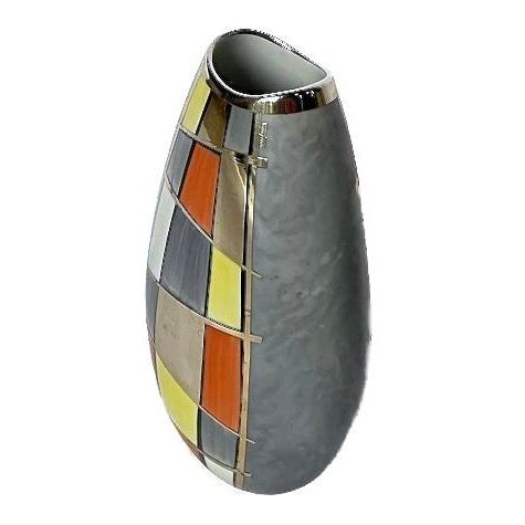 Large Vintage Mid-Century Modern Manfred Veyhl Silver Overlay Vase For Sale - Image 4 of 9