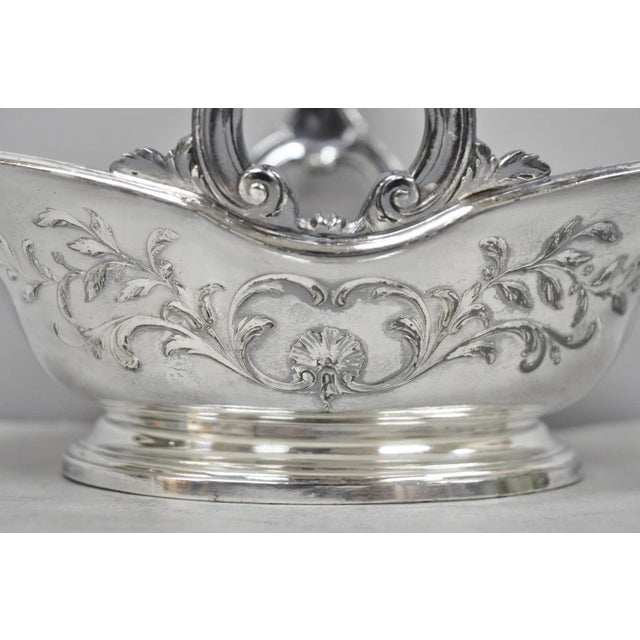 Christofle Antique Christofle Gallia French Art Nouveau Silver Plated Fruit Basket W Handle For Sale - Image 4 of 17