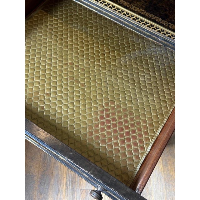 Mid-20th Century Chinoiserie & Faux Tortoiseshell Tray-Top Side Tables With Park Avenue Provenance - A Pair For Sale - Image 9 of 18