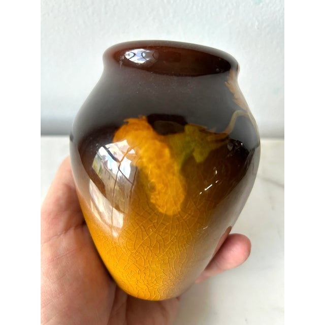 American 1904 Rookwood Pottery Dandelion Vase by Irene Bishop For Sale - Image 3 of 7