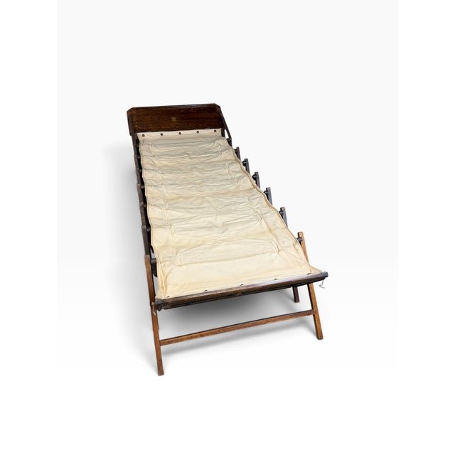 Antique Folding Campaign Bed, 1900 For Sale - Image 3 of 12
