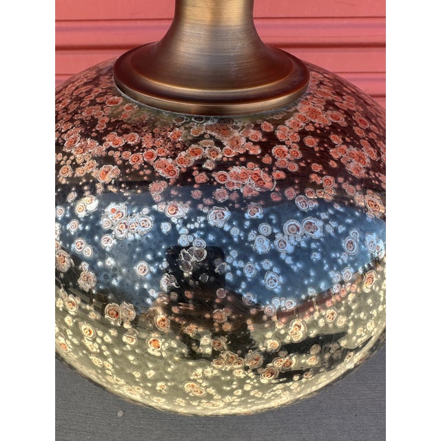 Uttermost Bronze/Copper Glass Table Lamp For Sale - Image 9 of 9
