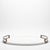 Modern Round Tray in White Shagreen With Bronze Patina Brass by R&y Augousti For Sale - Image 3 of 7
