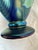 Orient & Flume Floral Blue Art Glass Vase, Signed For Sale In San Francisco - Image 6 of 12
