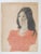 Mid-Century Modern Mid 20th Century Color Portrait of Young Woman Drawing For Sale - Image 3 of 3