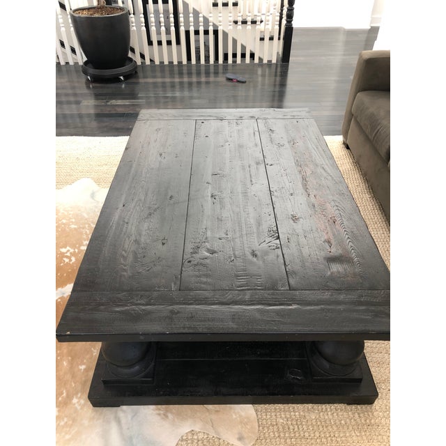 Restoration Hardware Black Trestle Table Chairish