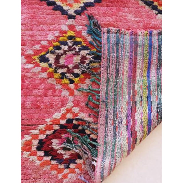 1990s Handmade Pink Moroccan Rug - 8 X 4.2 Ft For Sale In Cleveland - Image 6 of 6