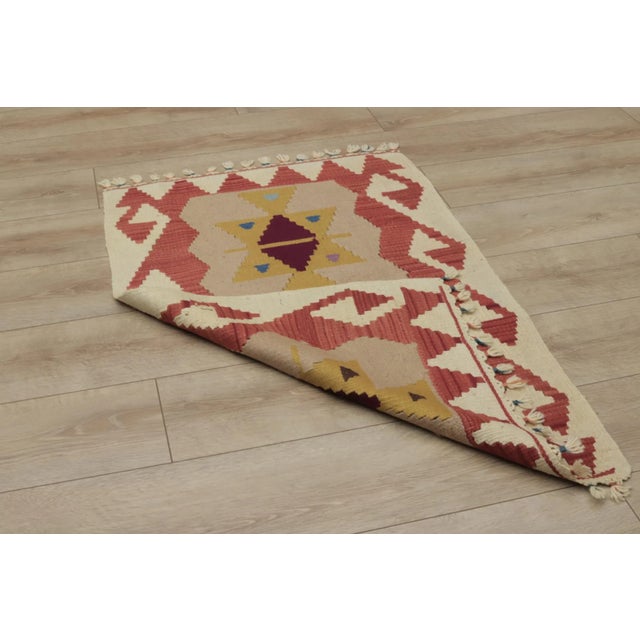 Traditional 1960s Traditional Wool Oushak Kilim Rug For Sale - Image 3 of 13