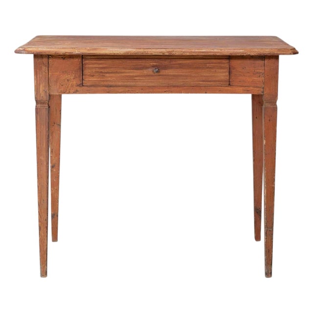 Mid-19th Century Swedish Pine One-Drawer Side Table For Sale