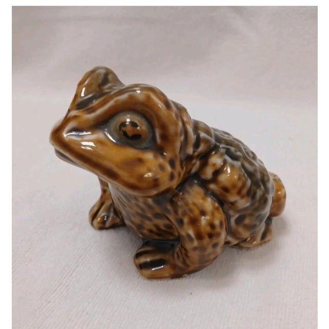 Horned Lizard Toad Ceramic Frog Realistic Garden Decor 1970's Japan 4" Collector Realistic and Whimsical garden Toad /...