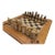 Figural Animal Terracotta Chess Set With Oak-Framed Board For Sale