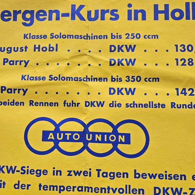 Original Poster DKW Motorcycles, 1953 For Sale - Image 4 of 5