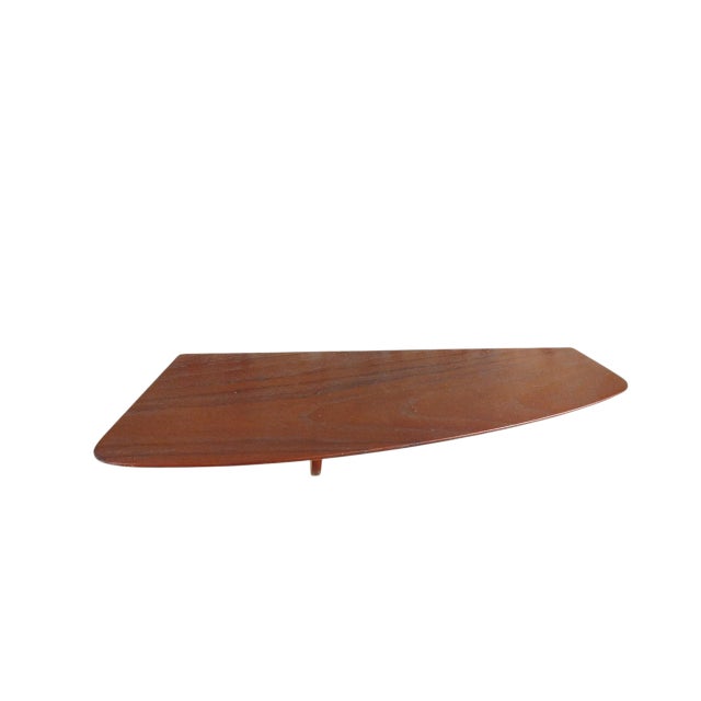1960s Small Mid-Century Modrn Danish Asymetric Teak Shelf, 1960s For Sale - Image 5 of 5