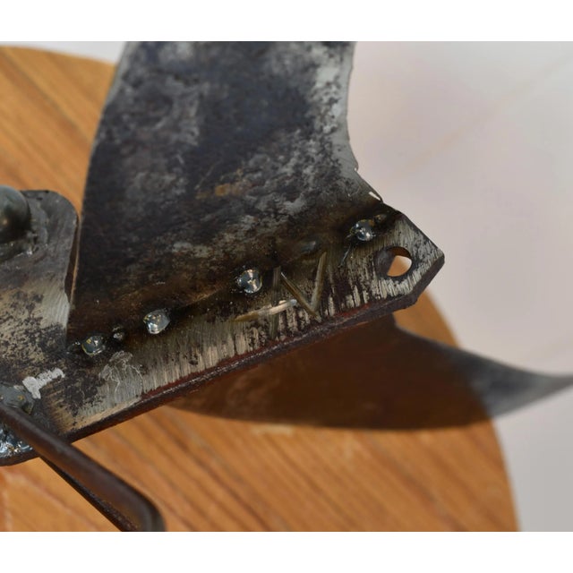 Mid Century Steel Brutalist Bird Table Sculpture For Sale - Image 11 of 12