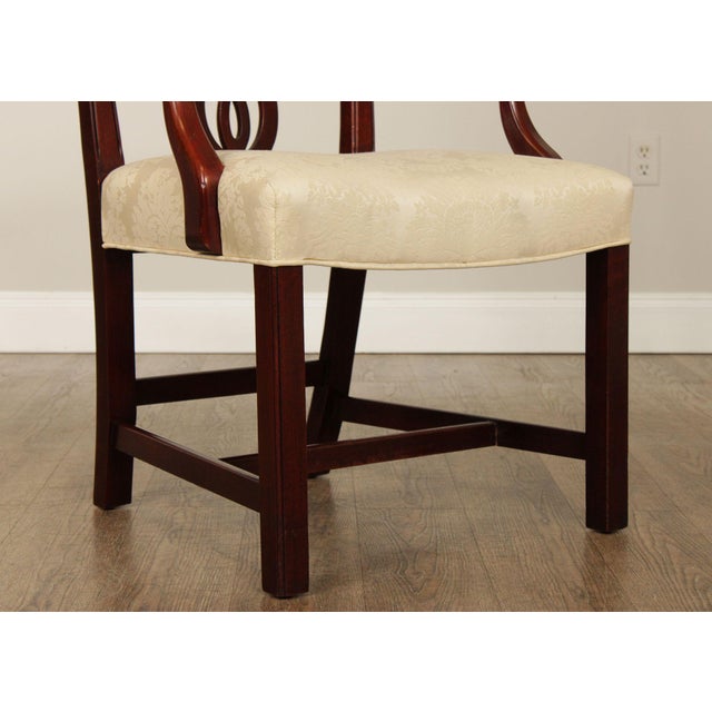 1940's Georgian Style Set of Six Solid Mahogany Dining Chairs For Sale - Image 11 of 12