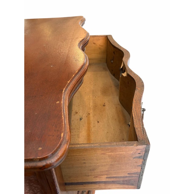 1800s Serpentine-Front Tall Dresser W/ Swivel Mirror For Sale - Image 9 of 12