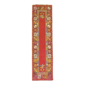 Colorful Vintage Turkish Tulu Runner, 2'11'' X 10'4''