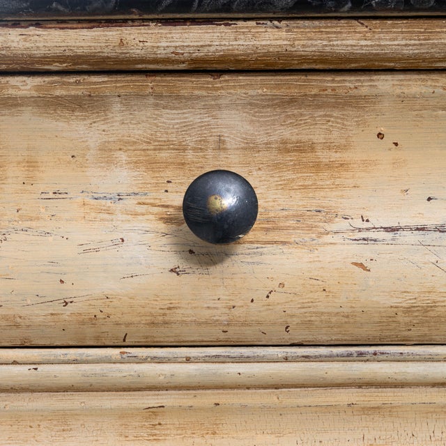 1880s French Wood Patinated Chest of Drawers With Marble Top For Sale - Image 9 of 18