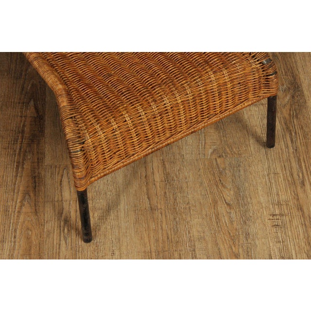 Francis Mair Attributed Mid Century Modern Wicker Lounge Chair For Sale - Image 10 of 18