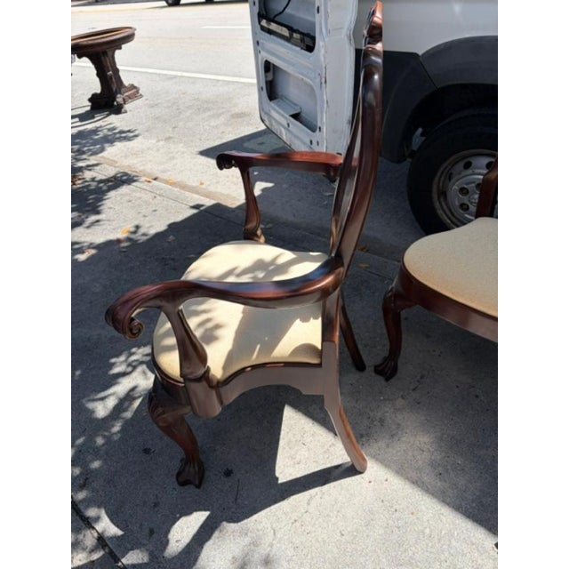 The Froelich Co. Georgian Chippendale-Style Dining Chairs Late 20th Century, USA A vintage Georgian Chippendale-style...