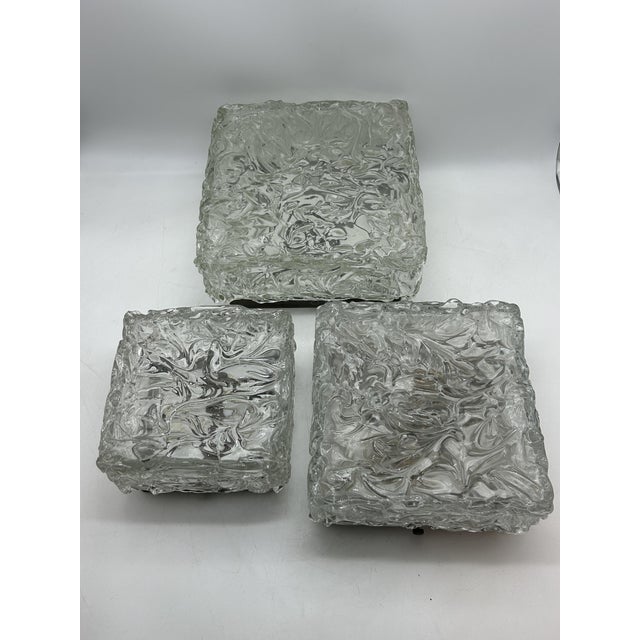 Murano Glass Tris Ceiling Lights by Ercole Barovier for Barovier & Toso, 1950s, Set of 3 For Sale - Image 4 of 16